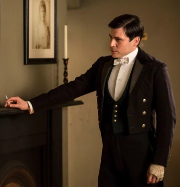 Thomas having a cigarette.