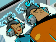S03e09 Maddie and Jack with sleep helmets