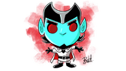 Vlad Plasmius Funko POP! figure concept art by Butch Hartman. This concept eventually became a real funko pop in 2022