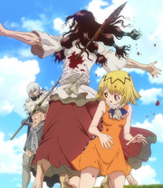Hyoga stabs Tsukasa