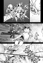 Senku depetrifies himself
