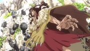 Tsukasa destroying stone humans