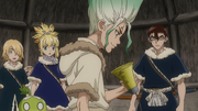 Senku gets in contact with Taiju