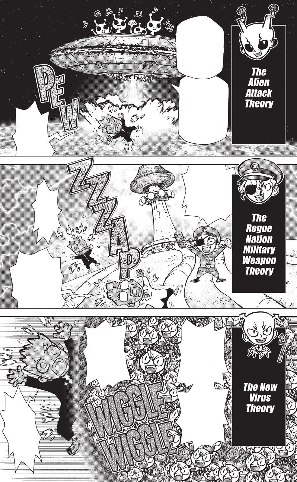 Dr Stone S3 - Ginro and Kohaku petrified, petrifaction device exposed