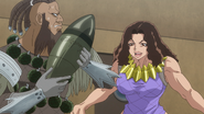 Yeilding to her command
