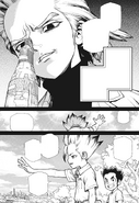 Senku shows his kind nature against Xeno's ruthless philosophy.