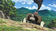 The Steam Gorilla is pushed up a hill.png