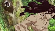 Tsukasa kills the lion