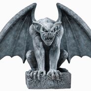 Ein Gargoyle. Diese Steinstatuen werden in manchen Werken als lebende, drachenartige Wesen dargestellt.