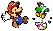 YoshiSchlüpft.jpg (43 KB) Ein Yoshi schlüpft in Gegenwart von Mario
