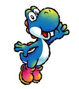 Blauer Yoshi aus Super Mario