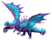 Aurora zieht im Winter auf der Reise zu seinem Nest im Norden an Berk vorbei. Er gehört zu den Verbannten Drachen; aus Aufstieg von Berk