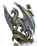 Ein Silberdrache aus Dungeons&Dragons