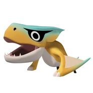 Ein frisch geschlüpfter Tigrex in Monster Hunter Diary DX