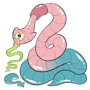 Ein normaler und ein riesiger Bloodworm