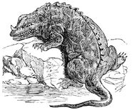 Iguanodon-Darstellung von 1883
