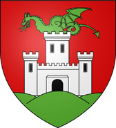 Das Wappen der Stadt Ljubljana (dt. Laibach) in Slowenien
