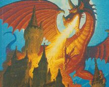 Thaluga als Riesendrache Straße der Götter - Illustration von Greg Hildebrandt