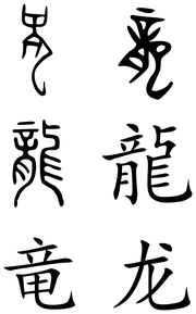 Drache Schrift China