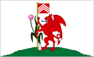 Die Flagge von Cardiff