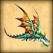 Exotischer Schockrachen aus Aufstieg von Berk