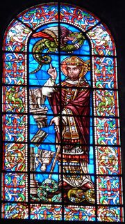 Périgueux Saint-Front vitrail choeur mur nord