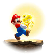 Mario mit einem Leucht-Baby-Yoshi