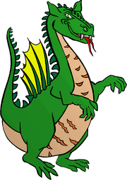 Justus, das Maskottchen der Drachenhöhle