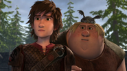 Out of the frying pan scene, hiccup and fishlegs 2