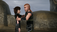 Out of the frying pan scene, Hiccup and Throk 2