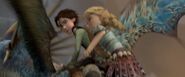 Hiccup and Astrid searching for Toothless