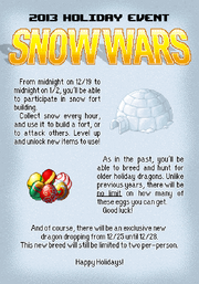 The Snow Wars information image.