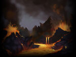 Retired version the Volcano background art.