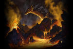 Background artwork of the Volcano.