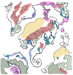 "Desert" areas are highlighted in an YELLOW color.