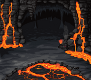 Volcano biome background.