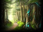 Background artwork of the Forest.