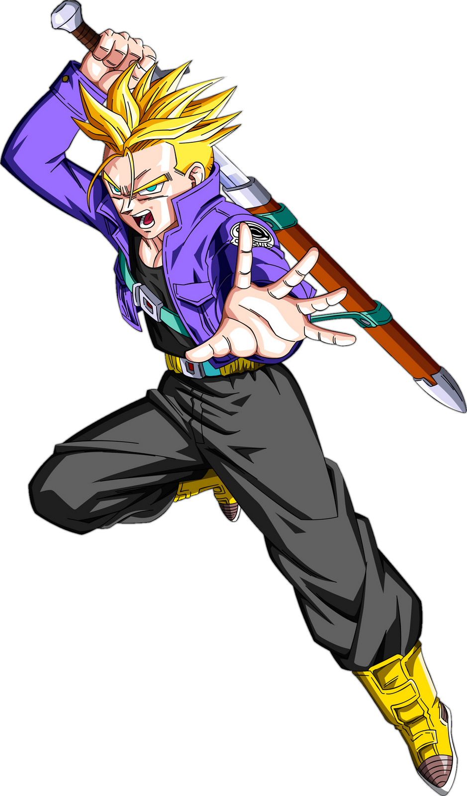 Transparent Future Trunks Png - Trunks Del Futuro Con La Espada