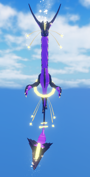 Flying front view