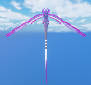 Flying back view