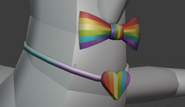 Pride Bow and Heart Necklace display