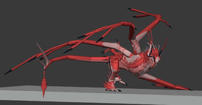 Rigged model side view