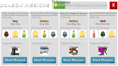 Dragon Missions Interface