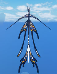Flying back view