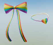Pride Bow and Heart Necklace accessories