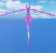 Flying back view