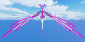 Flying front view