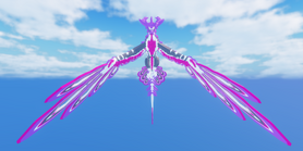 Flying front view