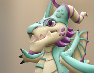 Finished model closeup