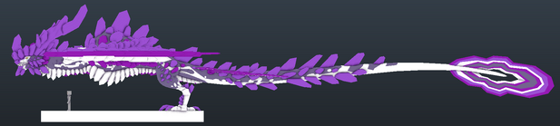 Finished model side view